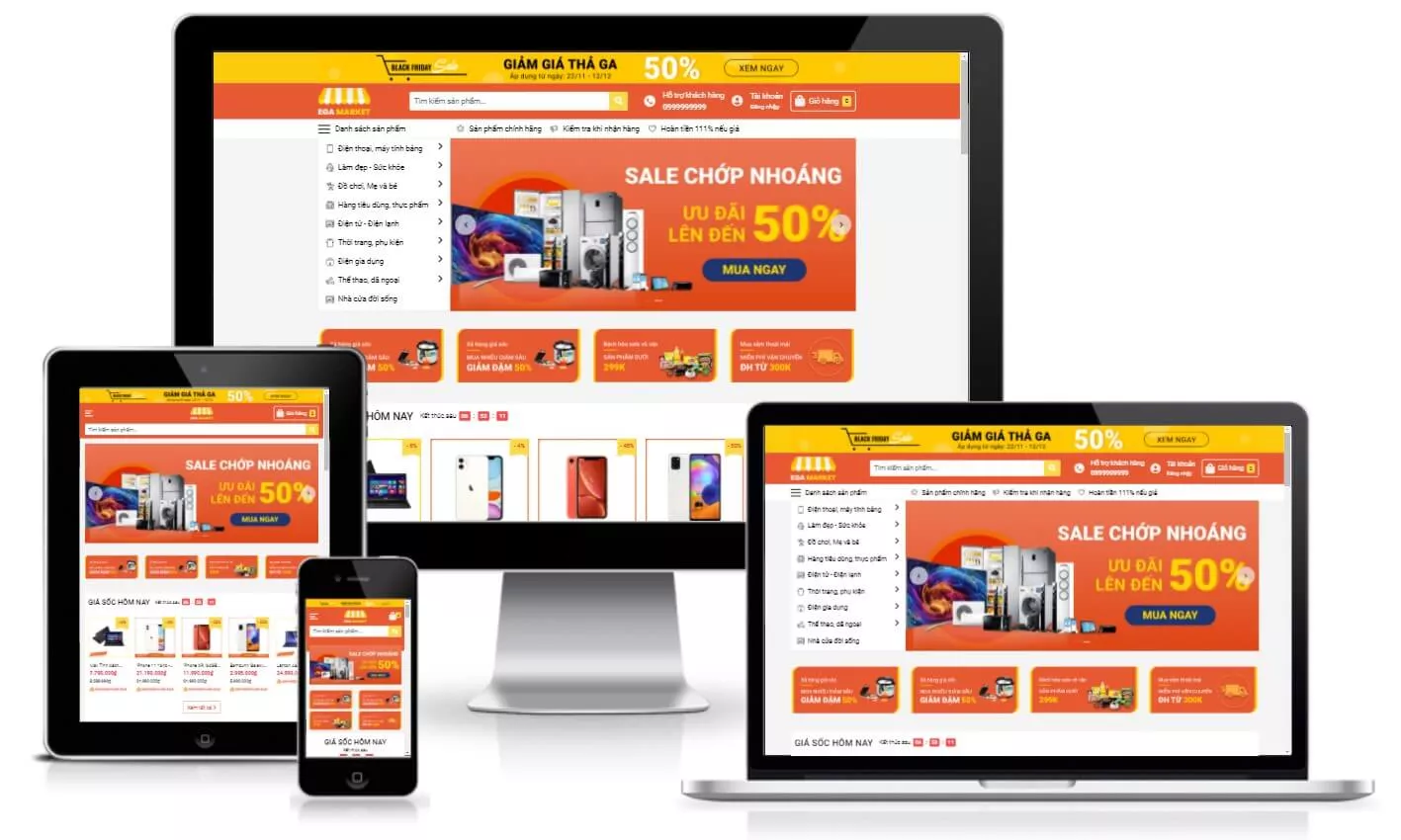 Website tương thích với các thiết bị